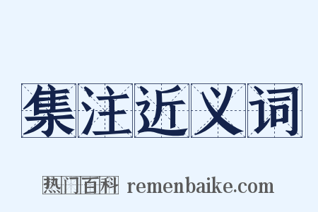 集注近义词是什么意思的图片